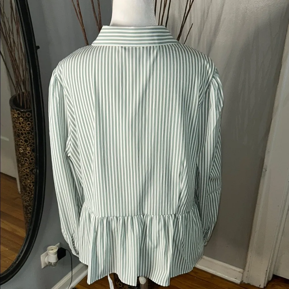 Zac & Rachel Mint and White Striped Shirt - Image 7
