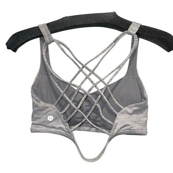 Lululemon Athletica Womens‎ Free To Be Serene Strappy Sports Bra Gray Size 10 - Image 4