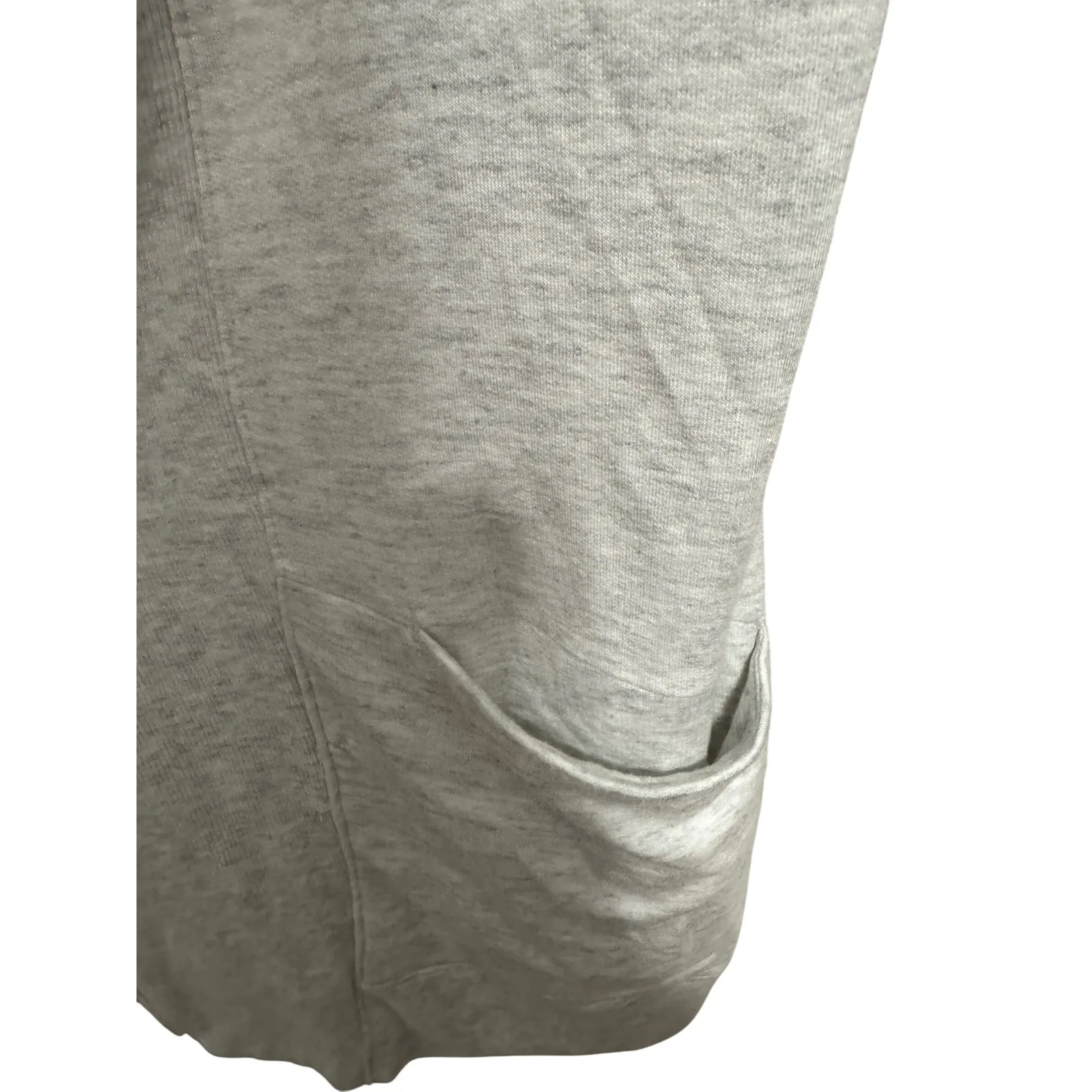 Athleta Cardigan Large Gray Heather Wrap Open Front Modal Thumb Hole Pockets - Image 7