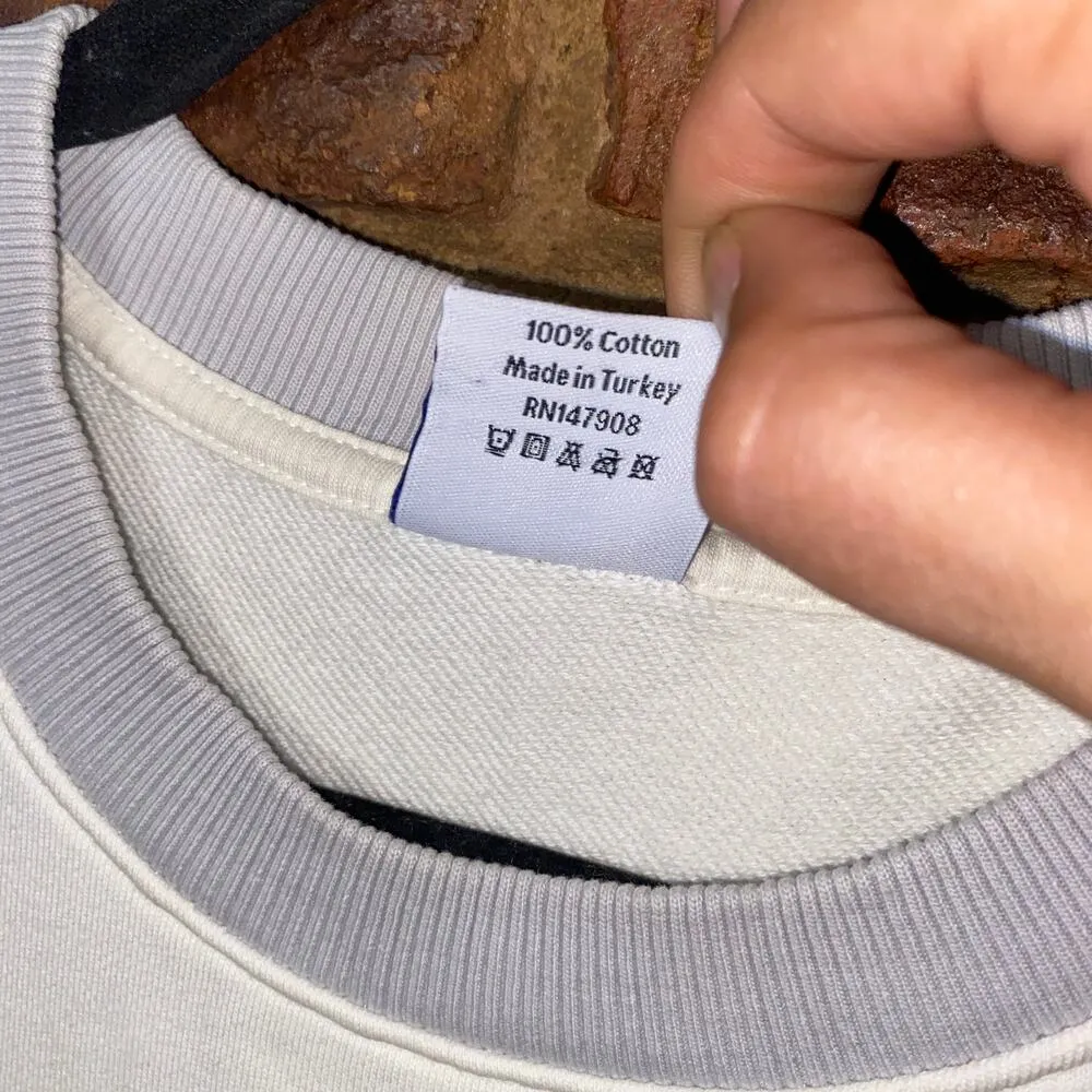 Outdoor Voices Cream White Gray Pickup Crewneck Sweatshirt Size XS Unisex - Image 7