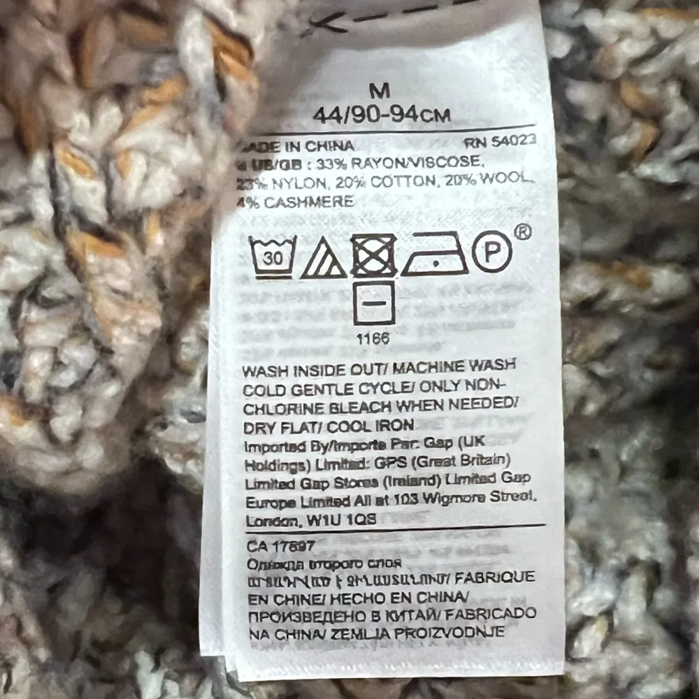 Banana Republic Chunky Pointelle Cropped Sweater Warm White Mustard Yellow Black - Image 16