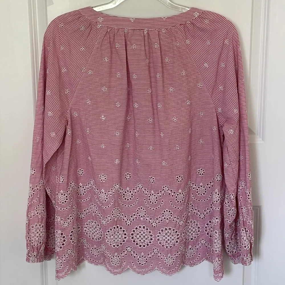Sundance Rory Eyelet Striped Top Medium - Image 3