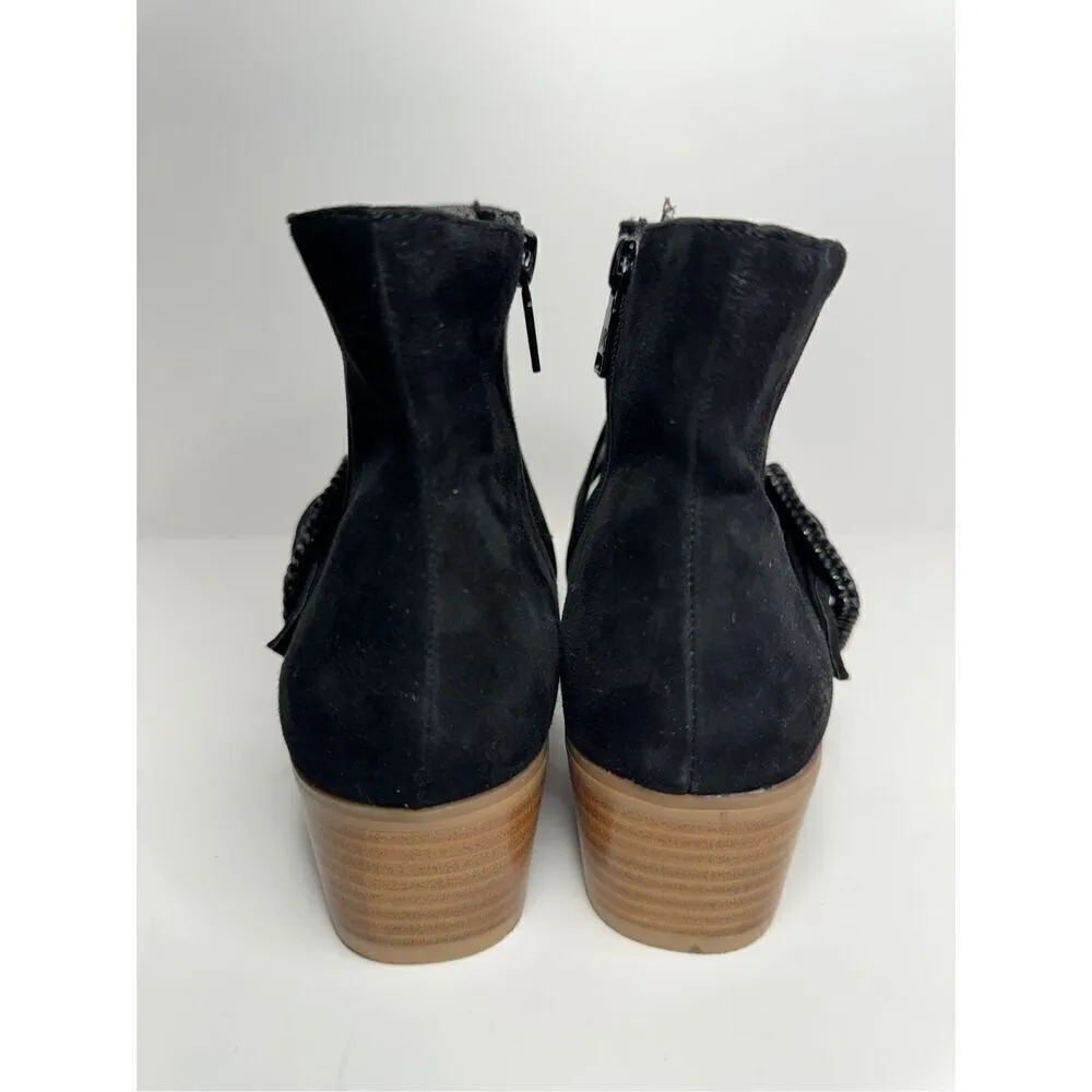 Jack Rogers Boots Women's Izzie Size 8.5 Black Block Heel Ankle Booties - Image 5