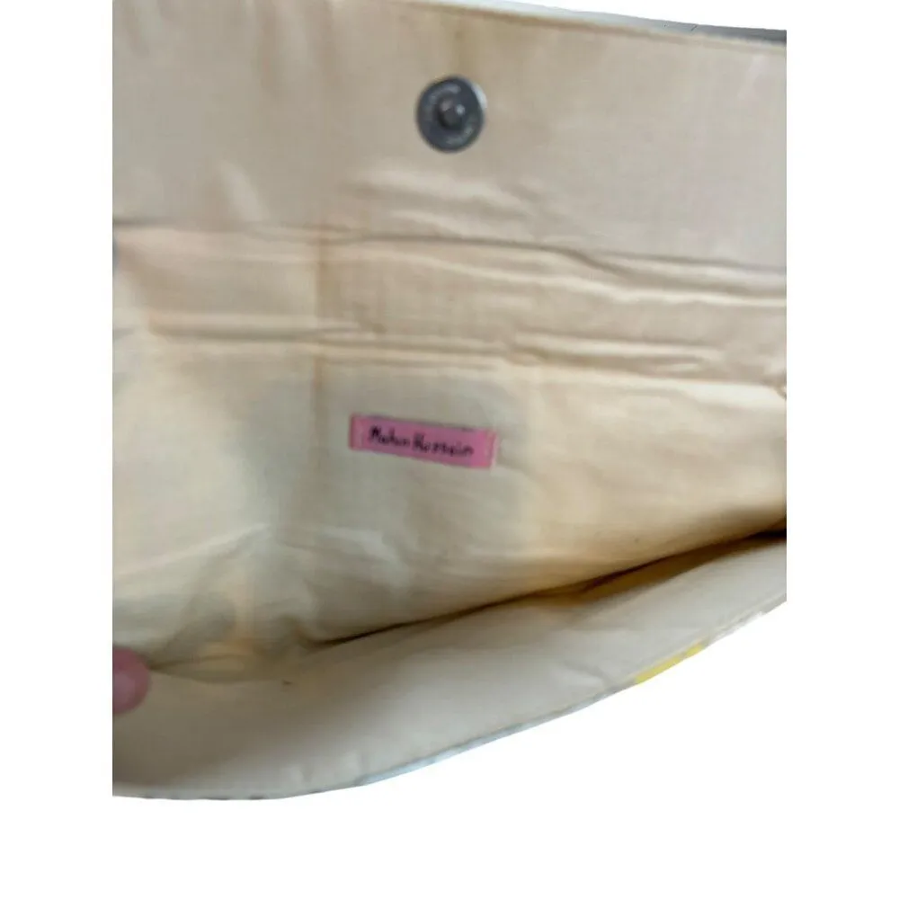 Vintage Mahin Hussain Floral Patchwork Clutch Purse - Image 3