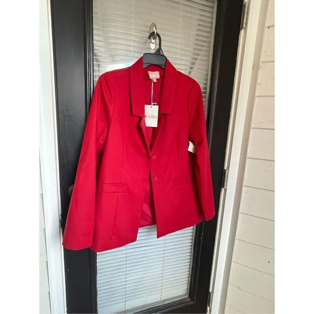 NWT Show Me Your MUMU Major Blazer Jacket Red L - Image 5