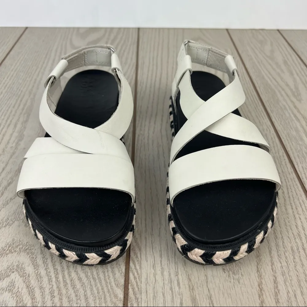 Sorel Roaming Crisscross Espadrille Chevron Pattern Sandals US8.5 Chalk $110 - Image 3