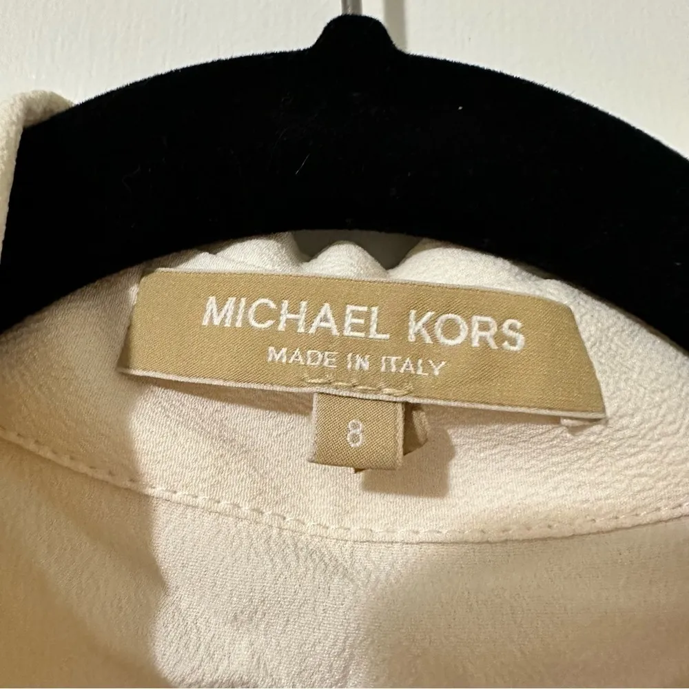 Michael Kors Silk Button Down Blouse Womens Size 8 Made In Italy - Image 2
