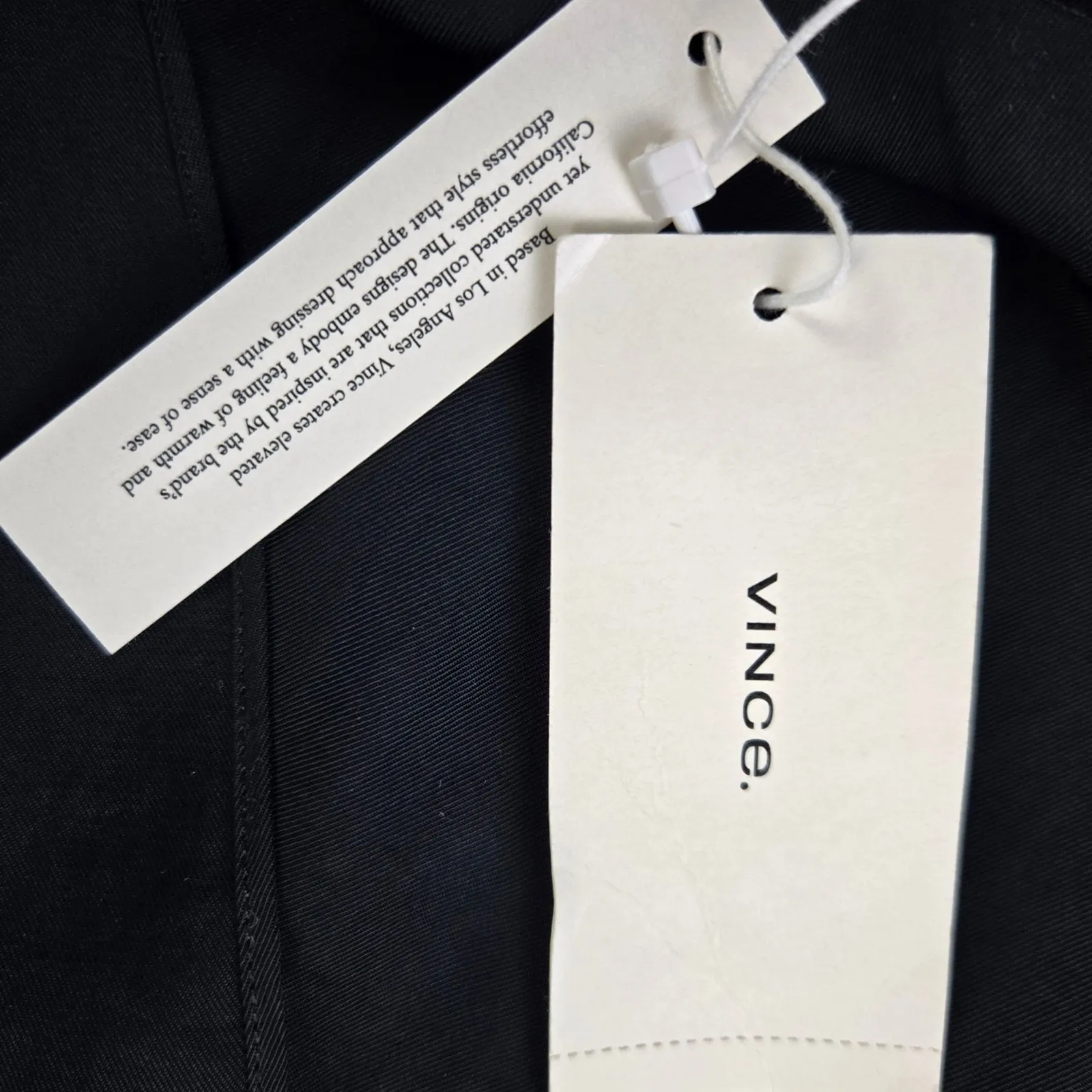 Vince Black Asymmetric Drape Office Wear Chic Minimalist Midi Skirt Size 2 - Image 9