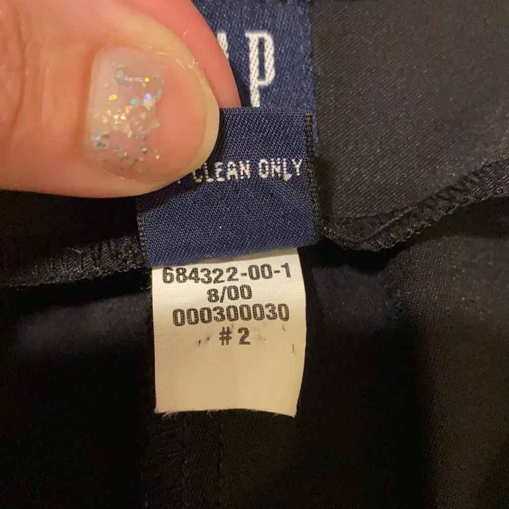 Y2K 2000 Gap side zip boot cut black dress pants, size 4 - Image 6