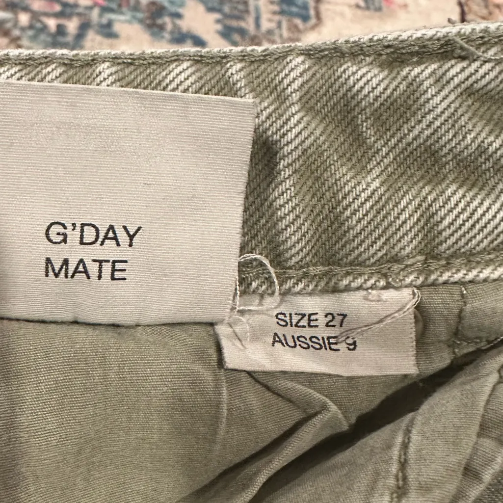 Rolla’s Heidi Fern Green High Rise Loose Baggy Straight pants 27 - Image 8