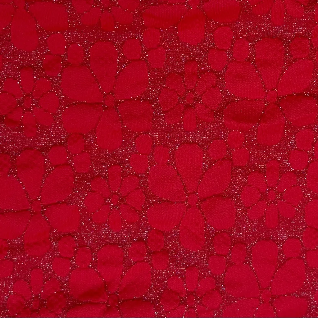 Jessica Simpson Women's Flower Printed Hi-Waist Bikini Bottoms‎ Coral Large L - Image 5