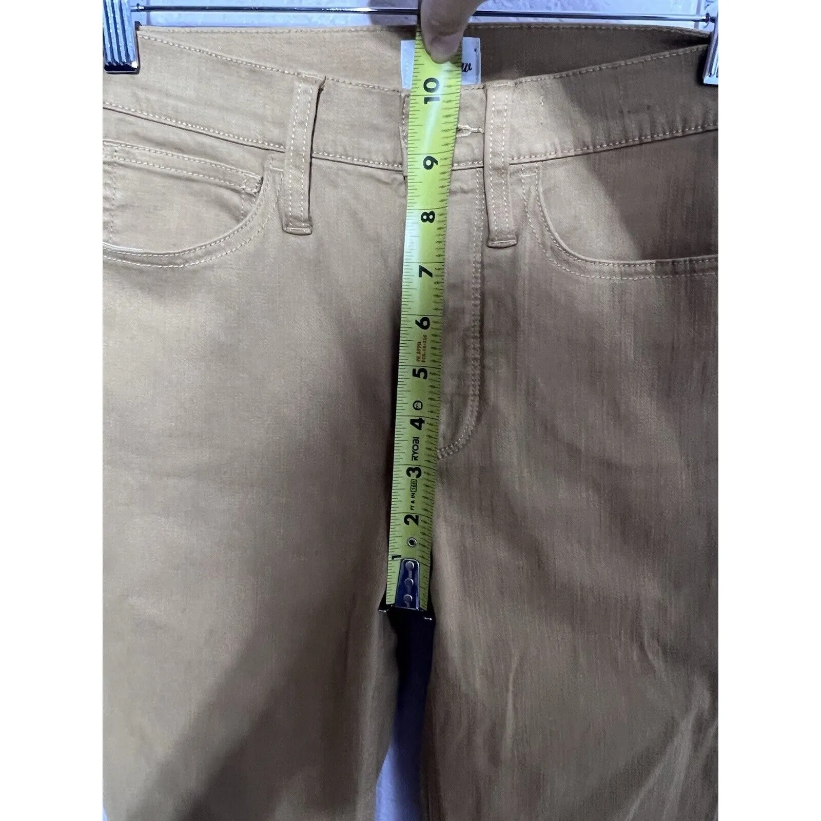 J.Crew 9" Billie Demi Boot Crop Jeans Women's Size 24 Mustard Cotton Blend - Image 5