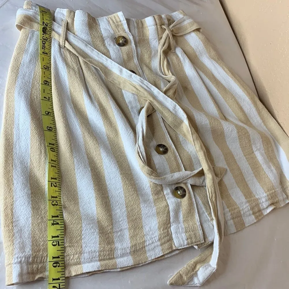 Hollister Ultra High-Rise Striped Paper Bag Belted Skirt Size XS - Image 6