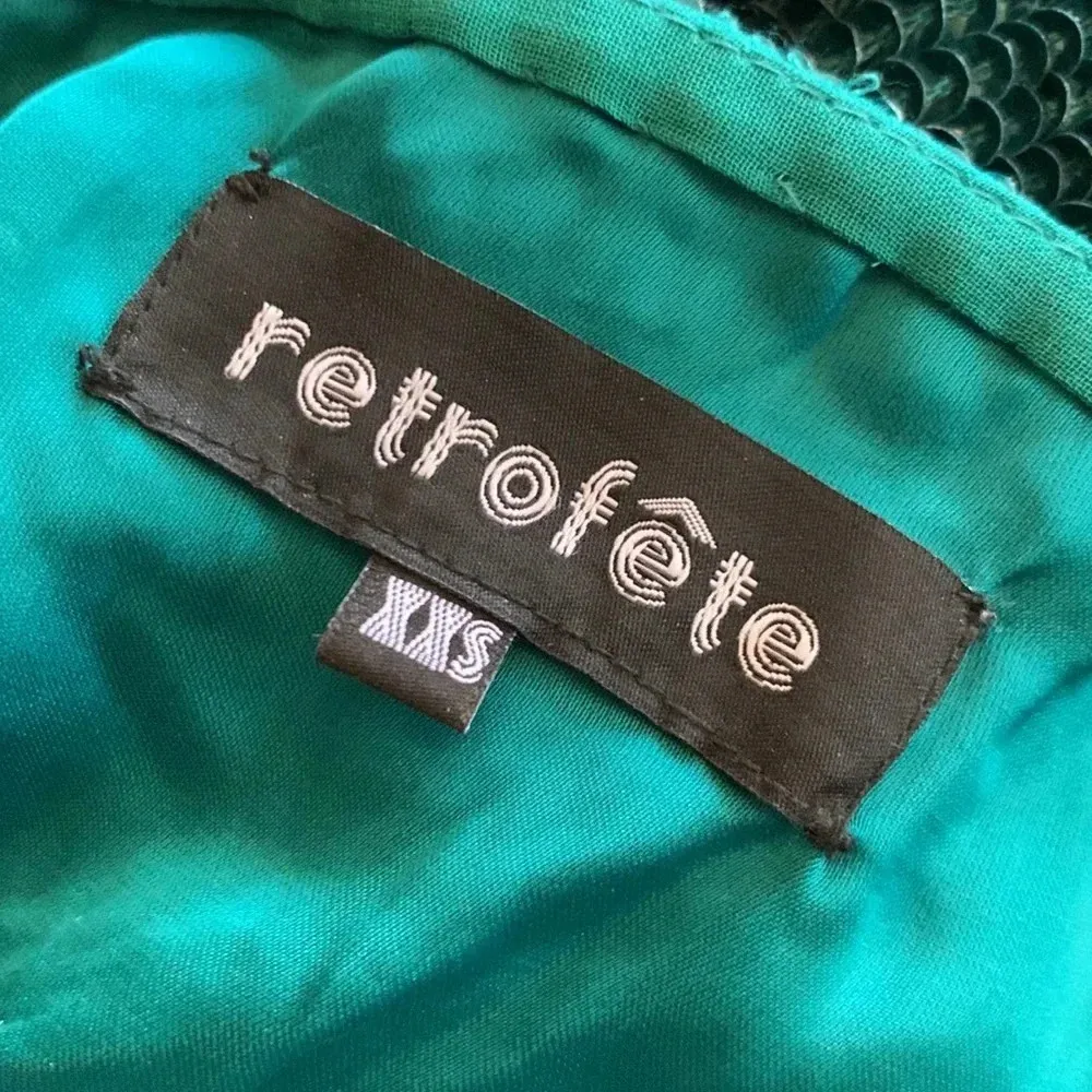Retrofete Katya Sequin Formal Long Dress in Green Size XXS NWT - Image 10
