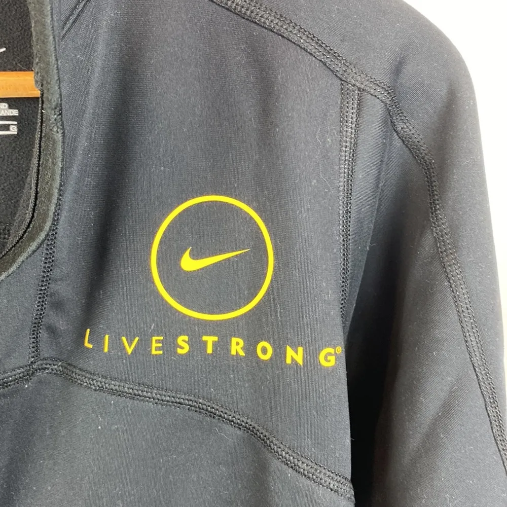 Nike Livestrong Black Zip Close Long sleeve Athletic Sport Jacket L - Image 4