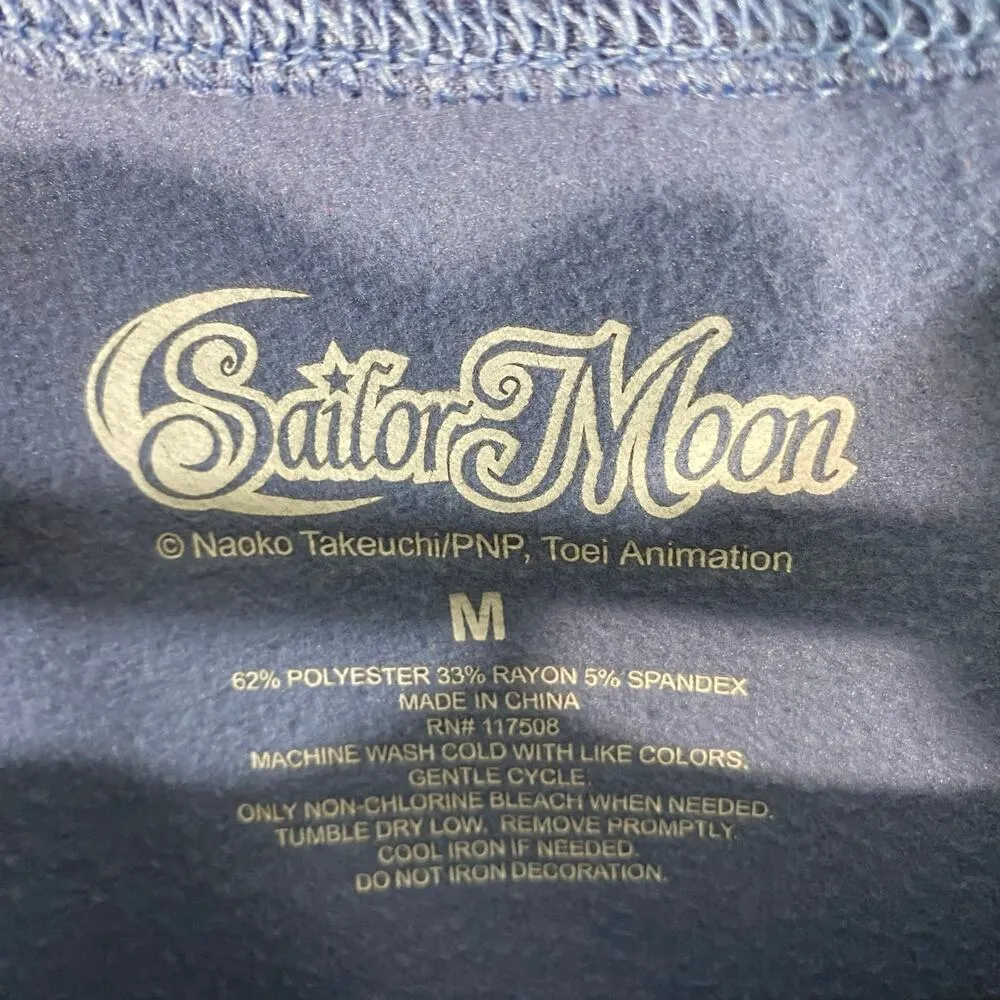 Sailormoon Women's Blue 5 Sailor Moon Characters Graphics Sweatshirt Size M Size M - Image 4