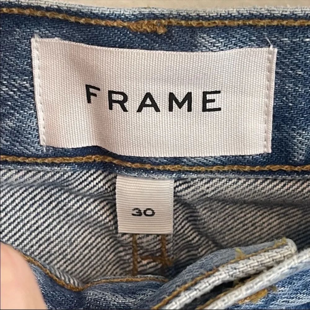 FRAME NWT Le Ultra Baggy Lomond Slash Denim Shorts Size 30 - Image 3