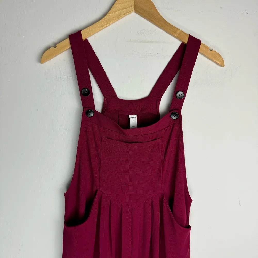 NWT HALARA Waffle Jogger Overalls Sz Medium Jumpsuit Adjustable Button Straps - Image 5