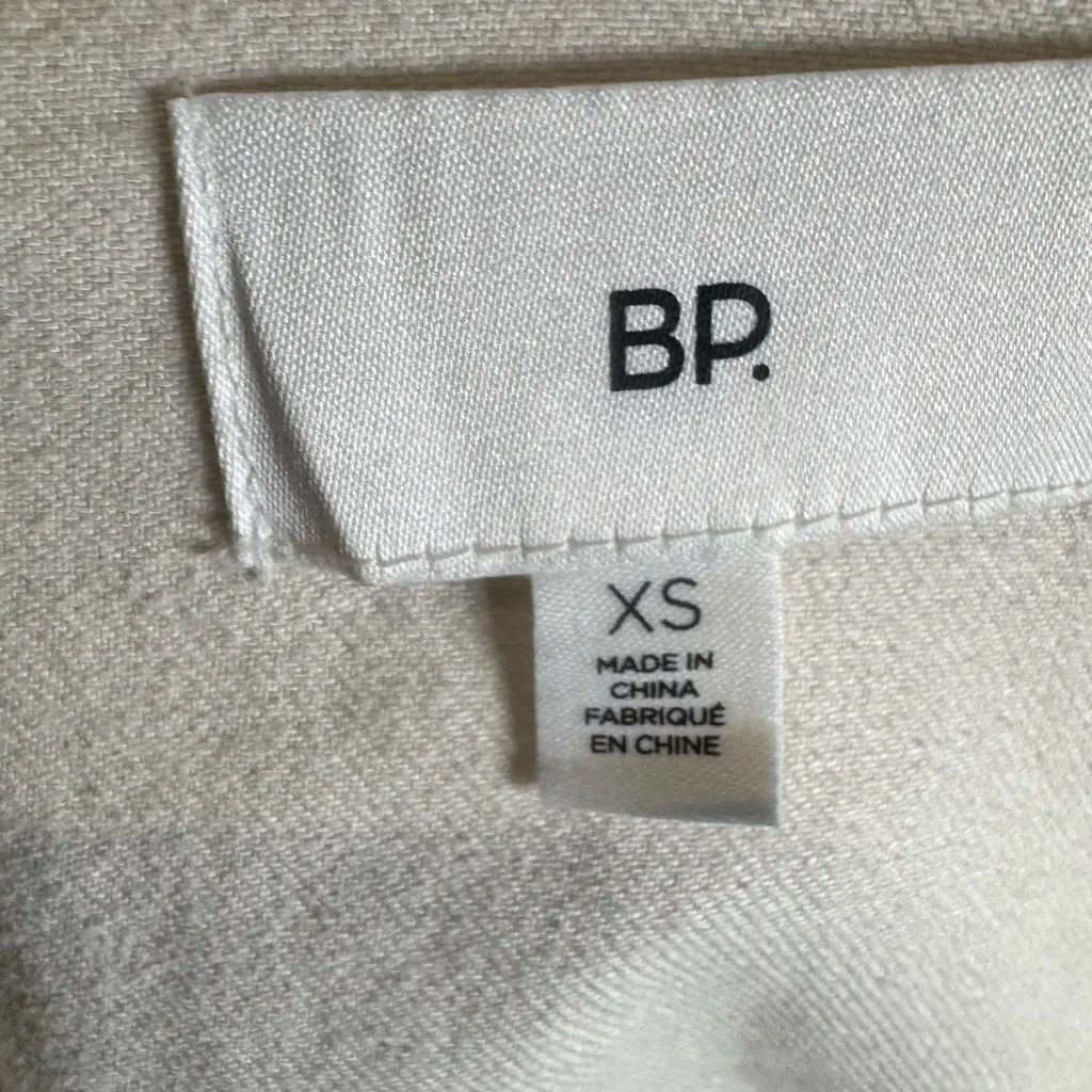 BP off white denim jacket with brown stitching size XS - Image 5