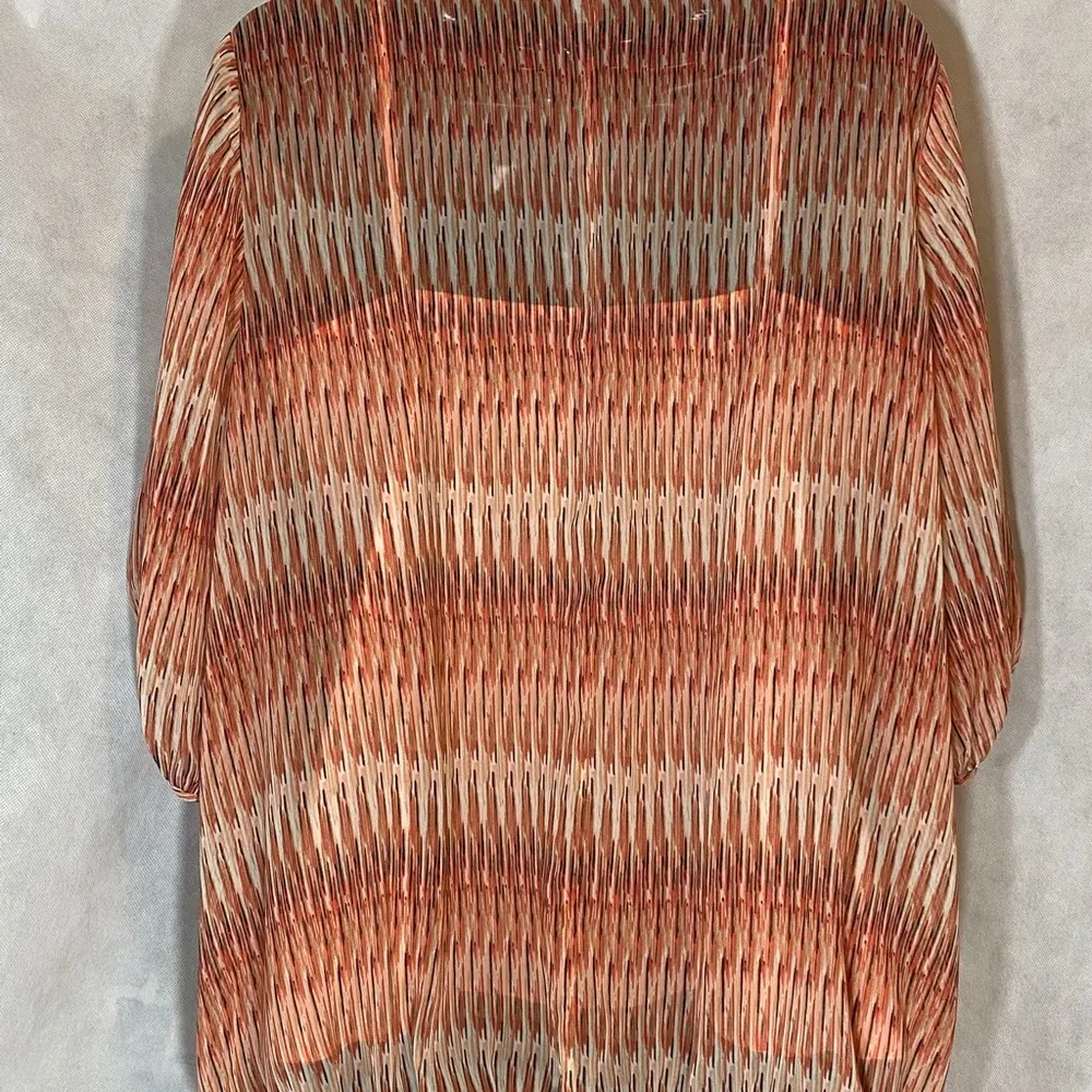 Worthington Orange Brown 2 Piece Blouse Set Large - Image 2