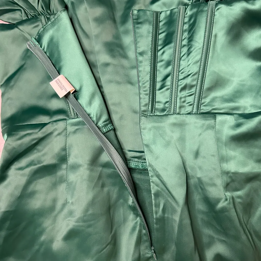 Green Satin Corset Mini Dress NWOT Size XL - Image 8