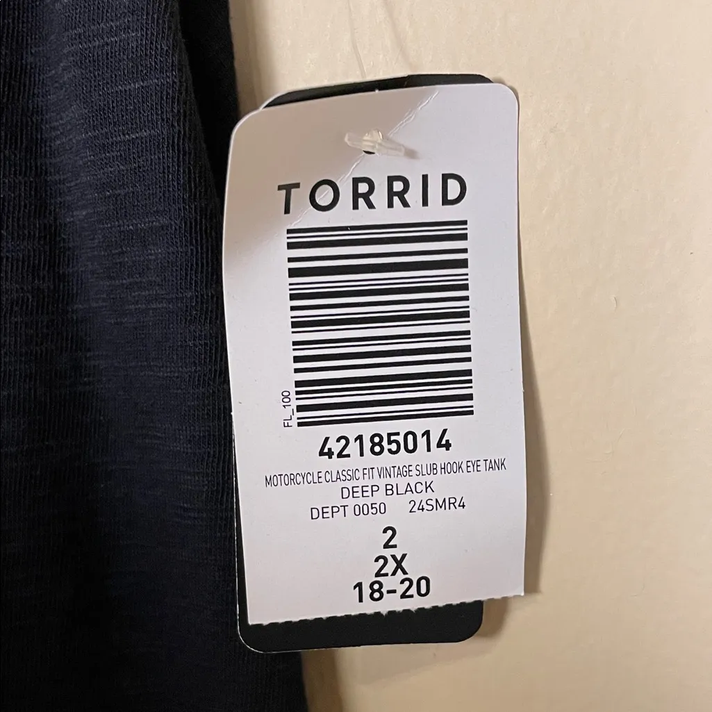 NWT Torrid Women’s Vintage Slub Jersey Motorcycle Graphic Hook Closures Tank Top - Image 6