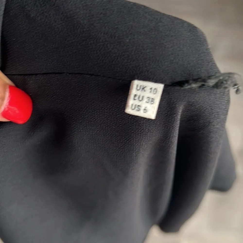 Whistles BUTTON DETAIL CREPE SKIRT Black Size 6 - Image 7