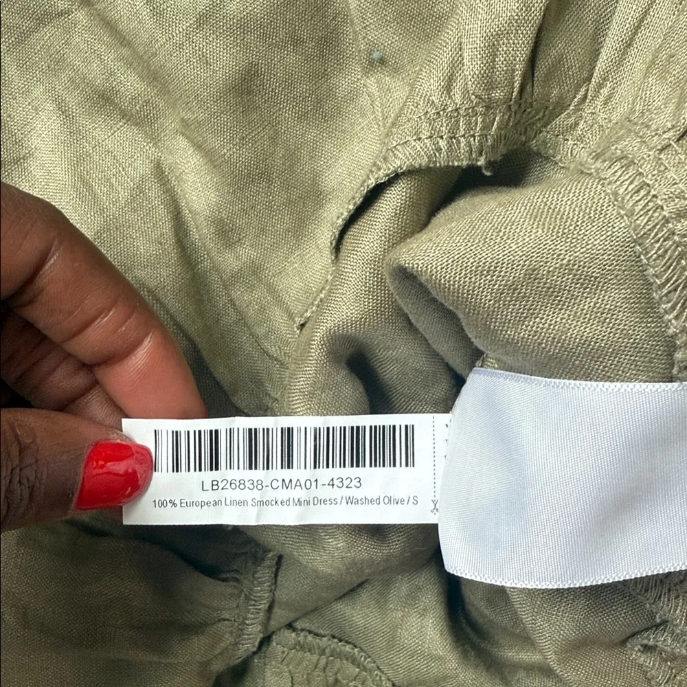 NEW Quince 100% European Linen Smocked Mini Dress Small - Image 9