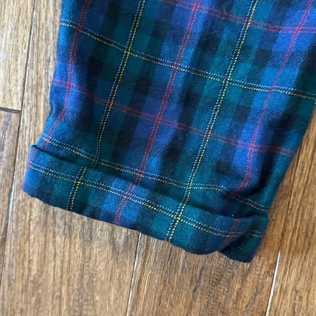 Allen Solly England Vintage 100% wool tartan trousers 8petite Blue Size 8 - Image 10