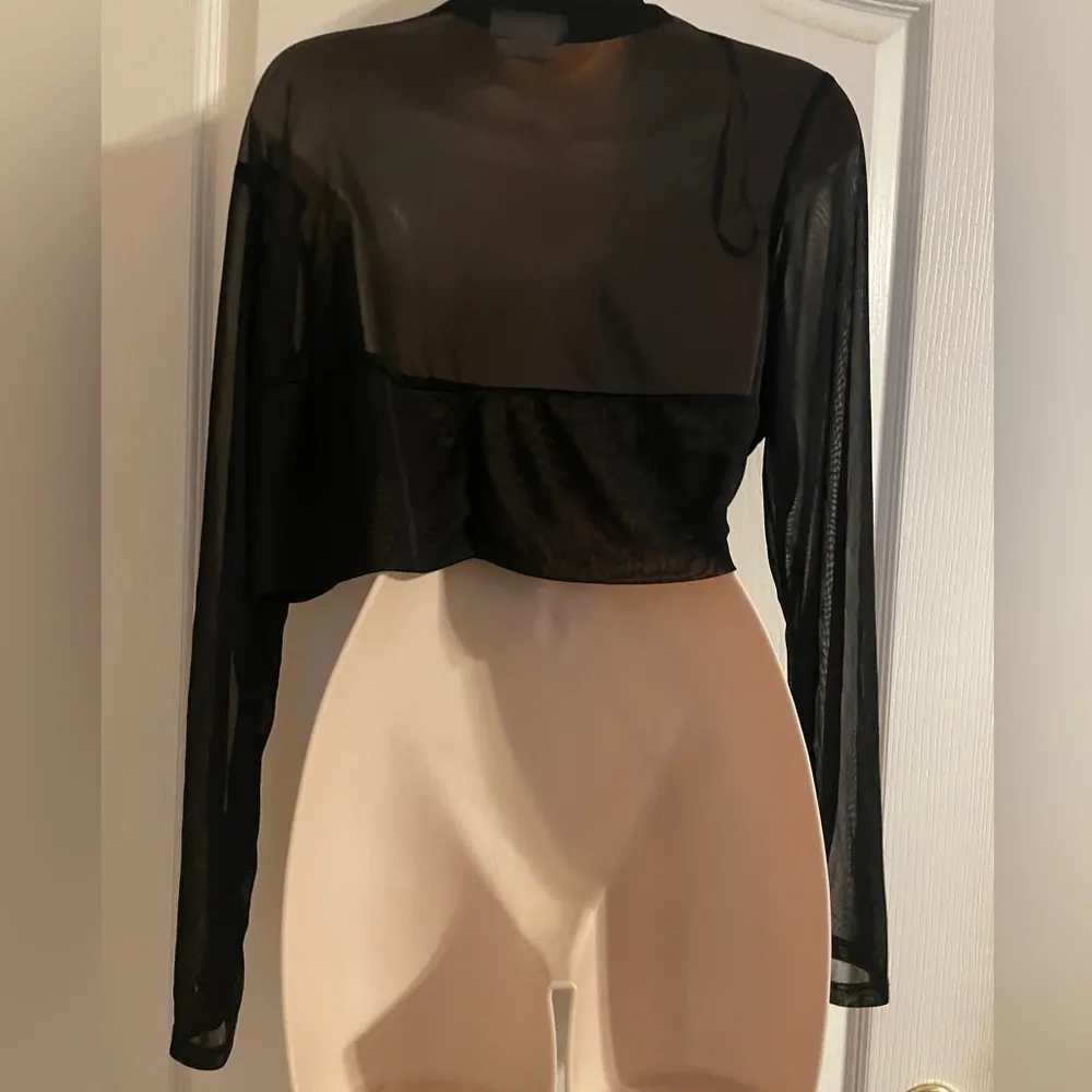 B. Smart Black Shear Shrug Sz 2X Cover Up Layers Cardigan - Image 3