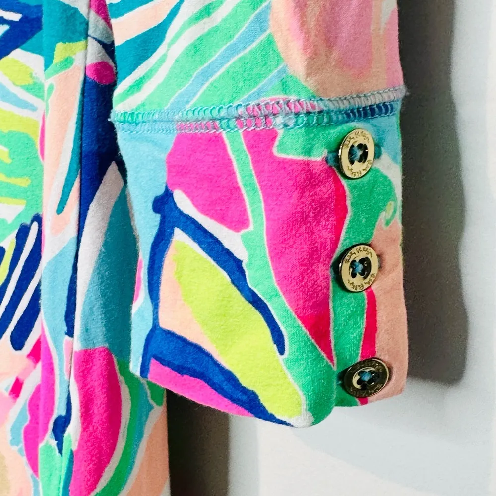 Lilly Pulitzer Sophie Exotic Garden Floral Tropical Print Knit Dress Size S - Image 10