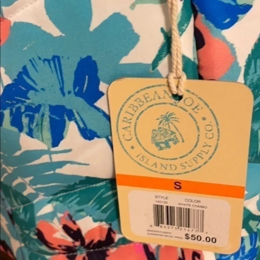 CARIBBEAN JOE Vest Floral full zipper outerwear new Size small - Image 3