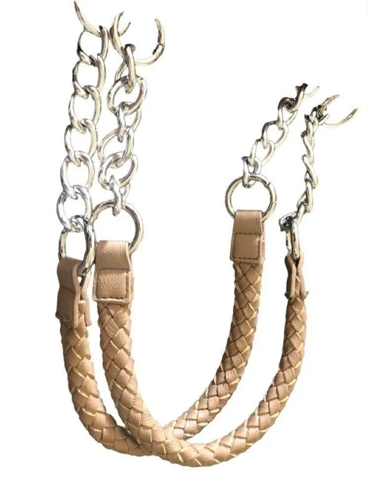 Miche Bianca Faux Leather Snake Print Demi Bag Braided Straps Base Bag & Shell Tan - Image 6