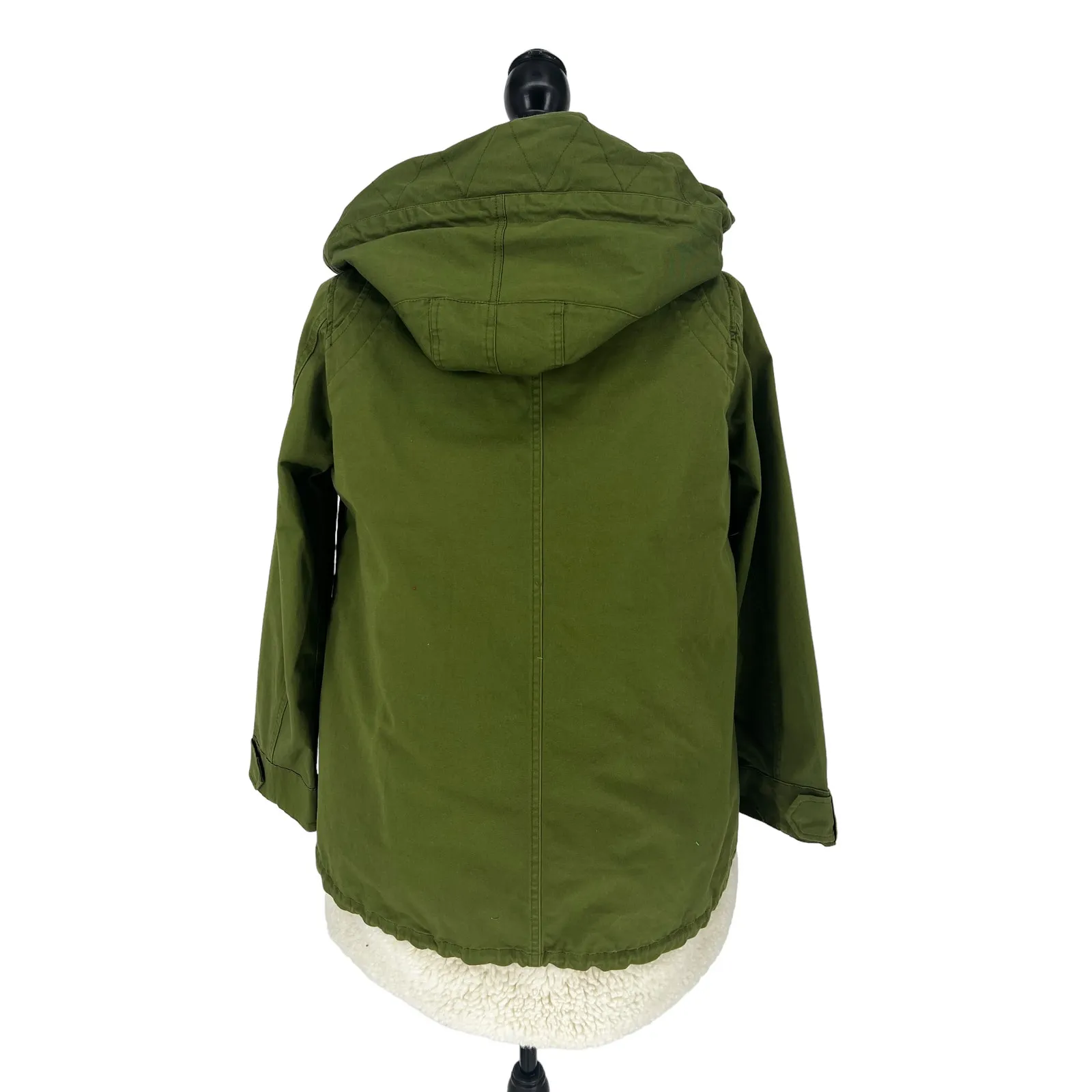 Doma Convertible Shearling Trim Utility Jacket Green Size L - Image 11