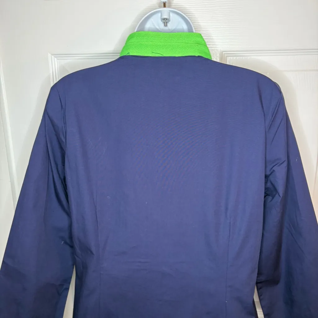 Sail to Sable Navy Green Nautical Cotton Signature Caftan Midi Dress S NWT - Image 7