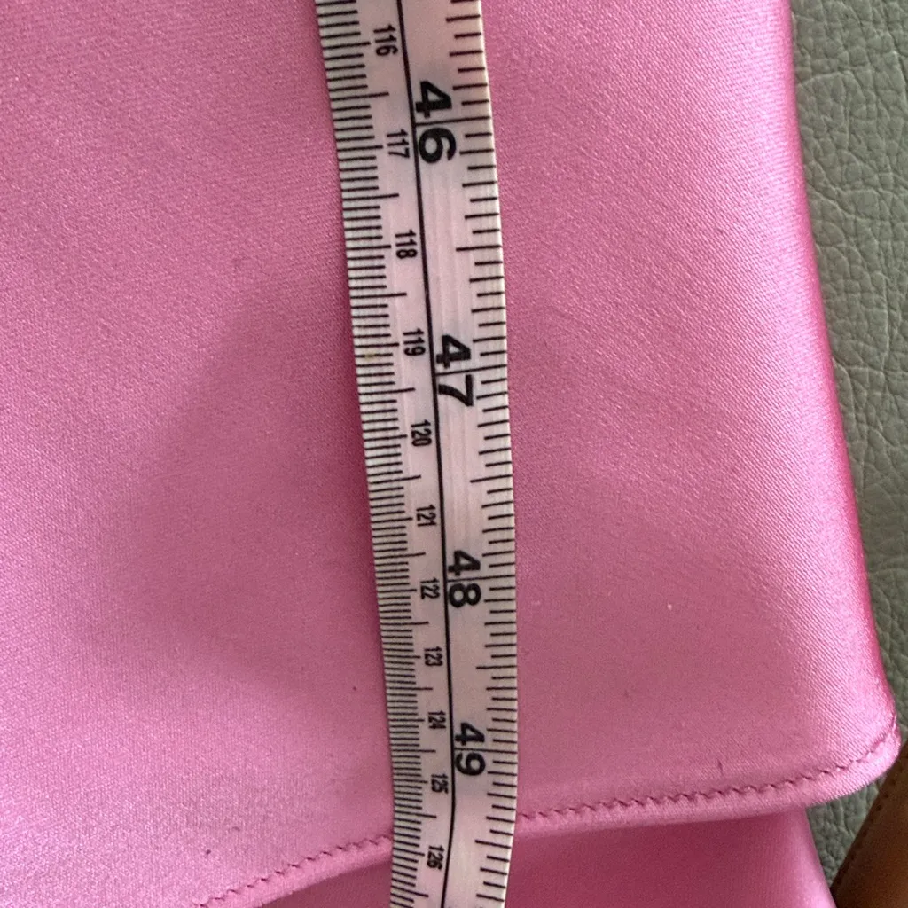 Zara Pink satin slip pink milkmaid, coquette, Barbie maxi dress open back size m - Image 12