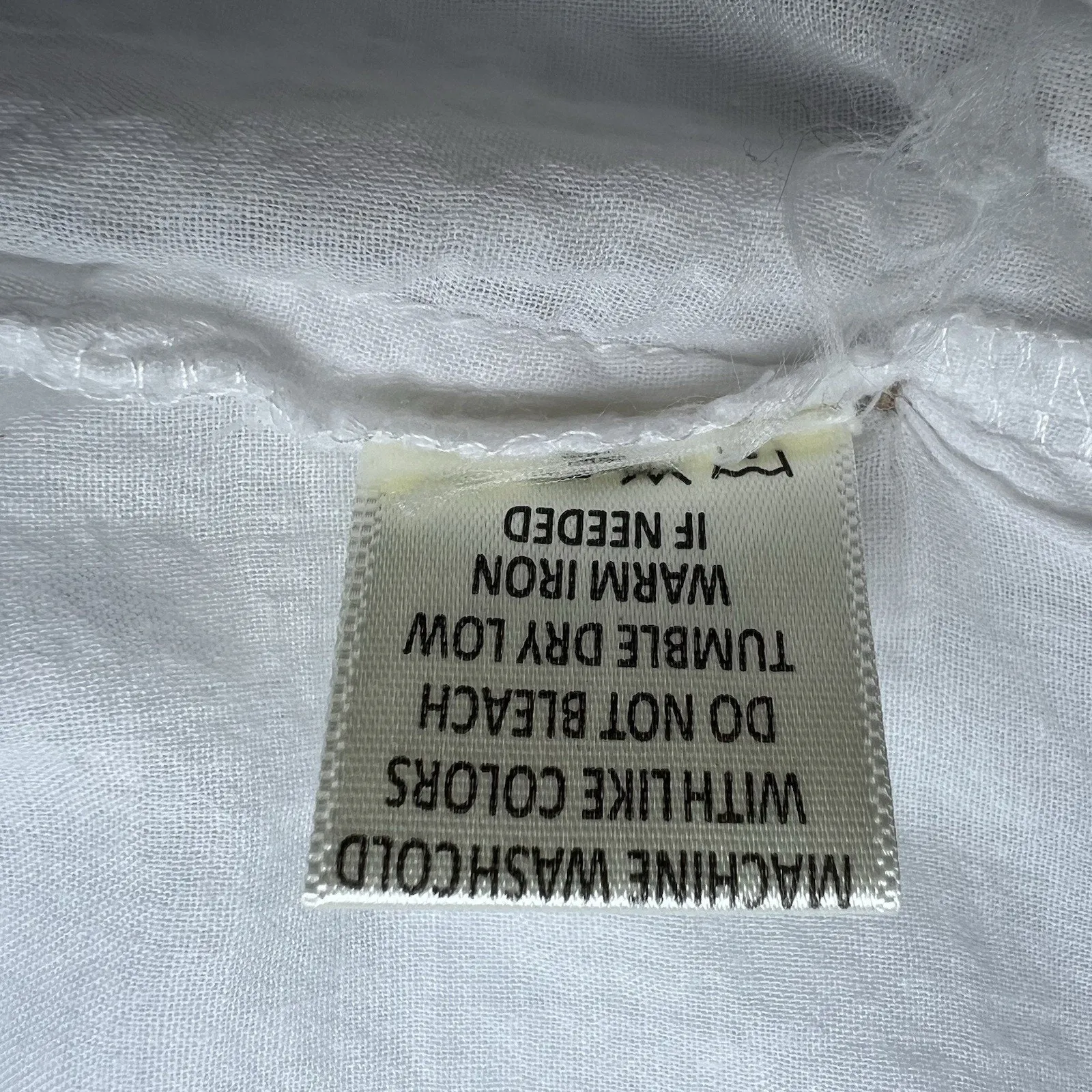 True Destination Lightweight Cover Up Size Medium White Tunic Beach Resort Vacay - Image 6