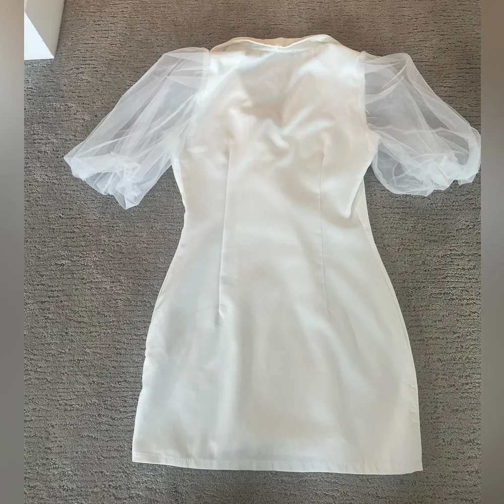 White Tuxedo Inspired Mini Dress - Image 2