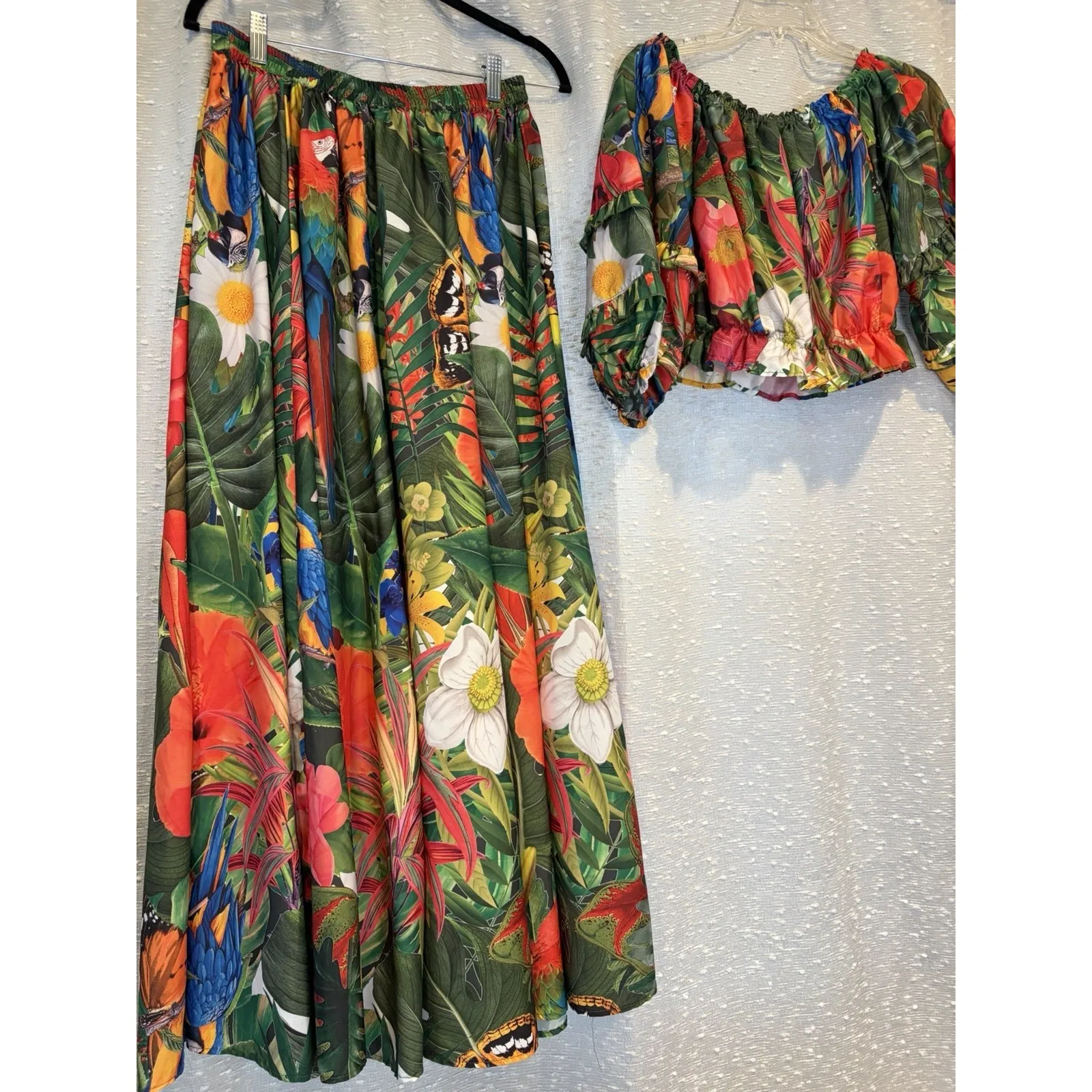 Rachael Zoe Tropical Boho 2Piece Set ‎ CropTop & Maxi  Sz.S - Image 4