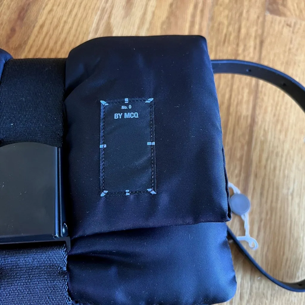 MCQ Black Puffer Buckle Shoulder Bag Quilted Adjustable Strap‎ NWT - Image 11