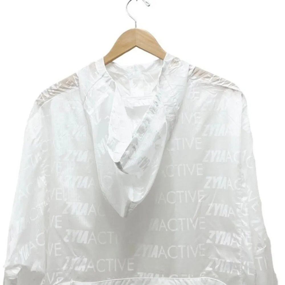 NWT Zyia Active White Sheer Breeze Hooded Jacket Windbreaker Women’s Size XXXL - Image 8