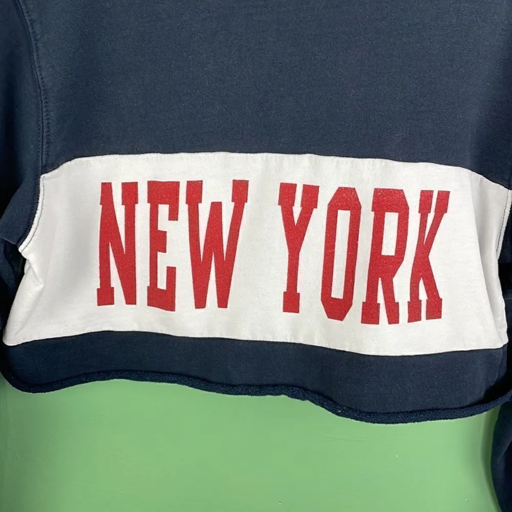 John Galt cropped sweatshirt New York Ling Sleeve Size M - Image 3