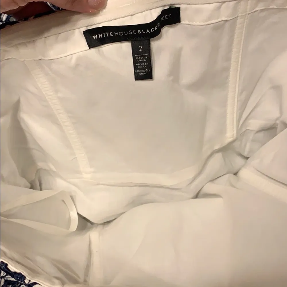 WHBM strapless tiered ruffle eyelet dress - Image 3