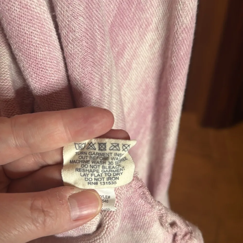 Salt Life Cardigan Sweater Pink White Draped Front Relaxed Fit Wrap Size XL - Image 6