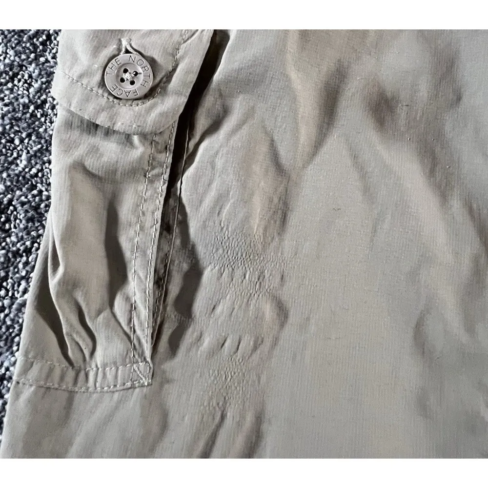 The North Face Womens Convertible Cargo Hiking Pants Sz 10 Beige Zip-Off Outdoor - Image 16
