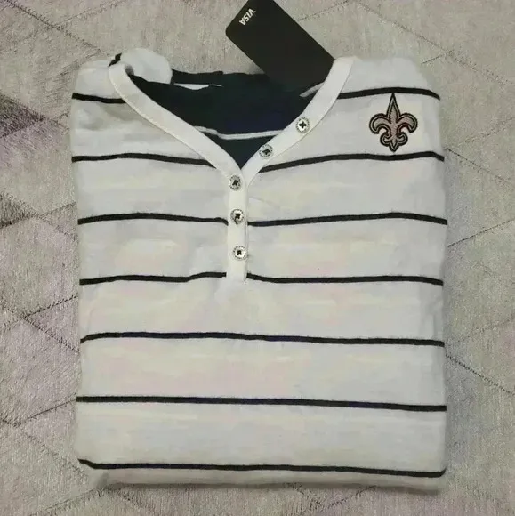 Saints Antigua Women's Social Hoodie Long Sleeve T-Shirt - Image 2