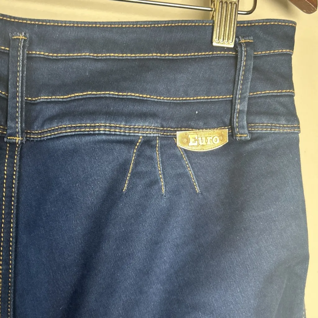 Push Up Stretch flared Leg Womens Jeans Colombian Reduce Abdomen Butt Lifting Blue Size 30 - Image 9