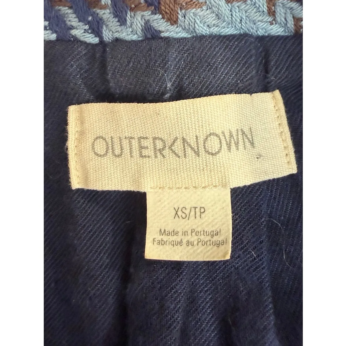 Outerknown Cloud Weave Shirt Jacket Blue Plaid Button Up Organic Cotton size XS - Image 3