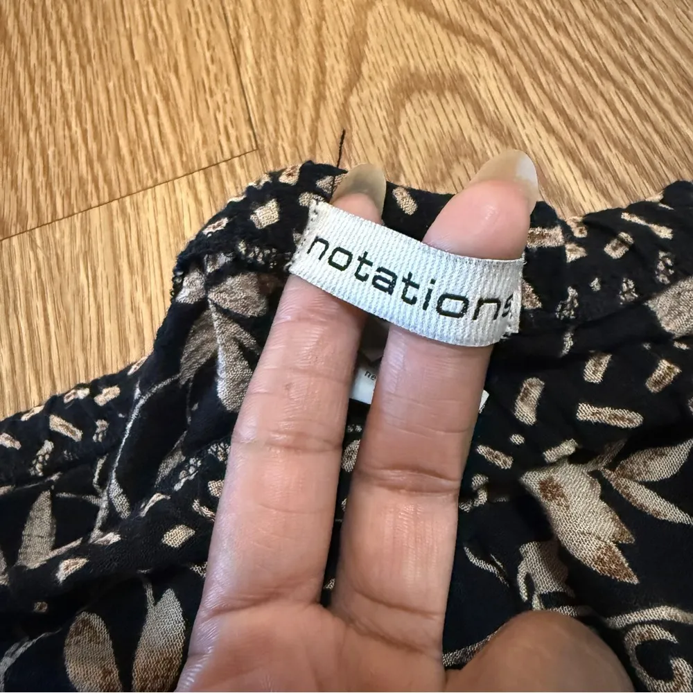 Notations Black and White Midi Pencil Skirt - Image 7