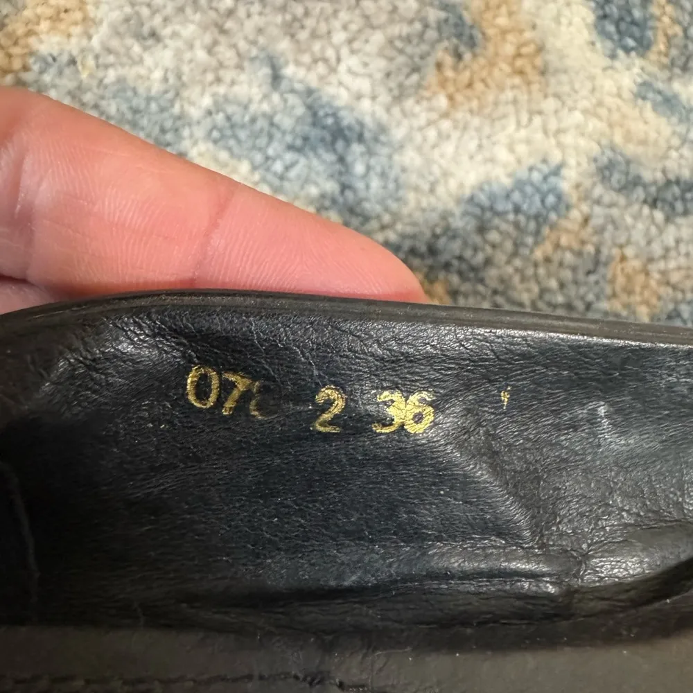 Tory Burch Georgia Ballet Flat Suede Black Size 36/6 - Image 9